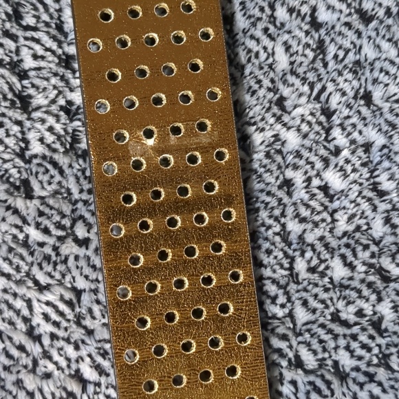 Micheal Kors Brown Leather Gold Buckle Women's Belt size Large - Picture 5 of 9